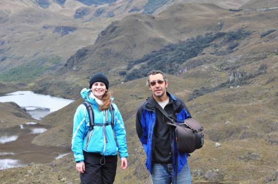 Com a Laura no Parque Nacional Cajas, na região de Cuenca, no Equador